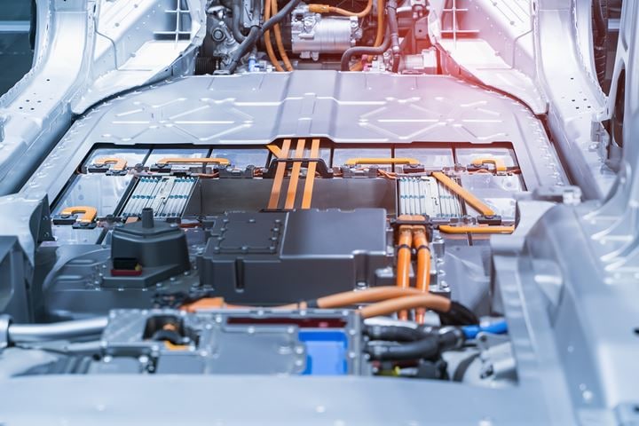 Electric car lithium battery pack and power connections